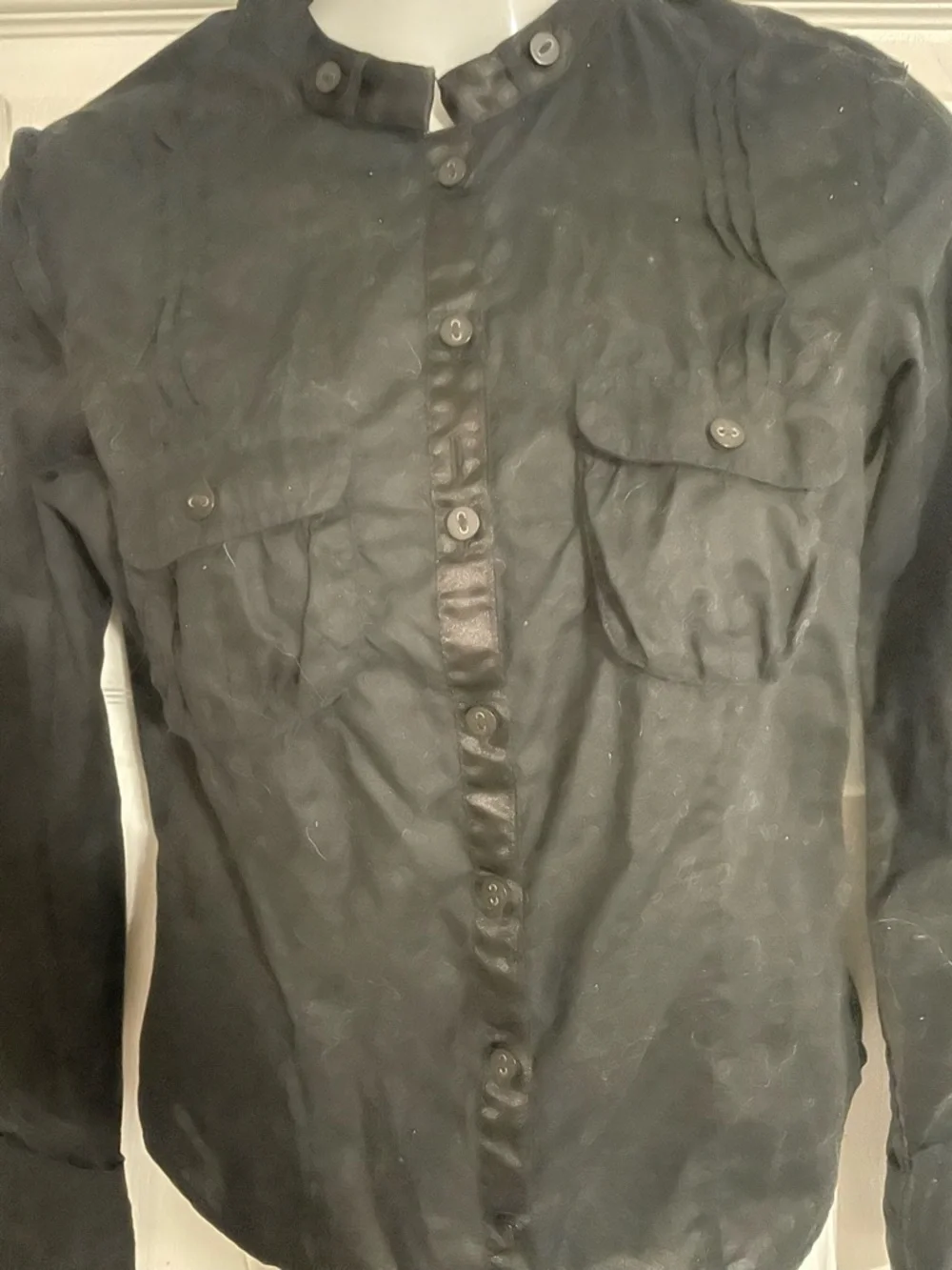 Women's Black Button-Front Jacket by H&M Divided NWOT Size 4 - Picture 3 of 5
